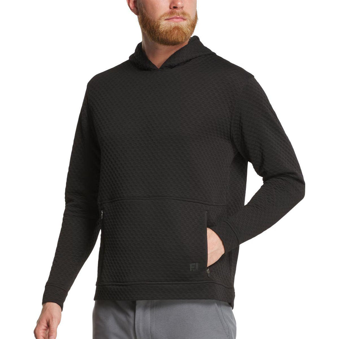 Textured Knit Hoodie