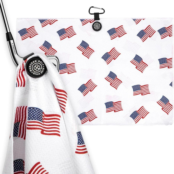 US Flag Magnetic Golf Towel