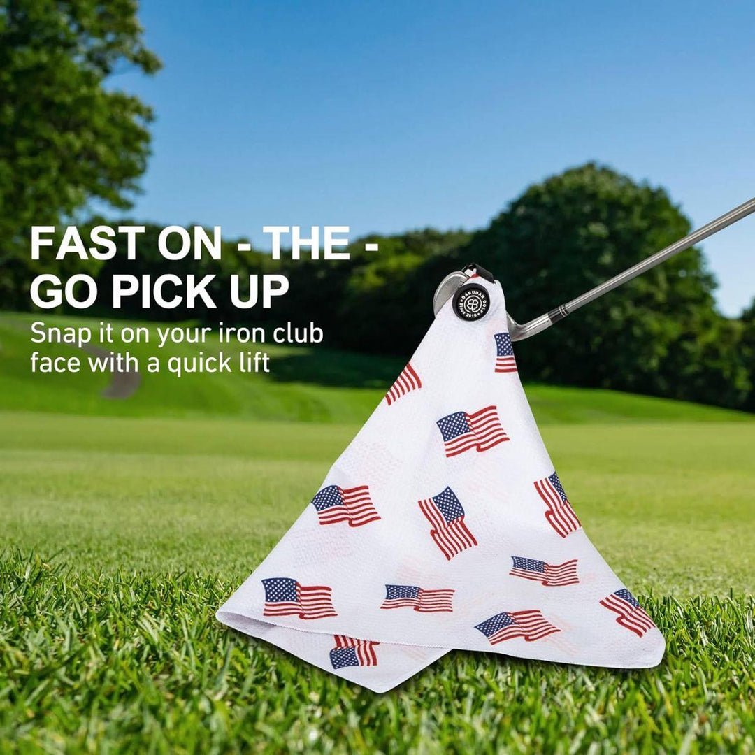 US Flag Magnetic Golf Towel