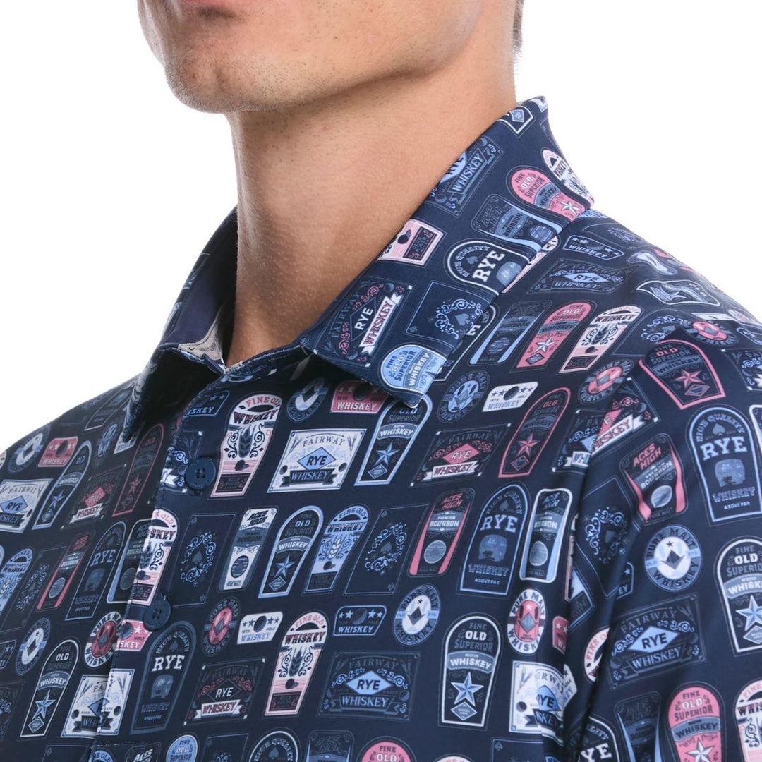 Whiskey Ace Print Polo