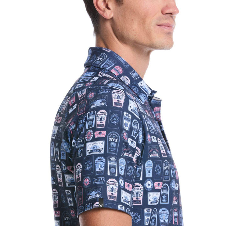 Whiskey Ace Print Polo