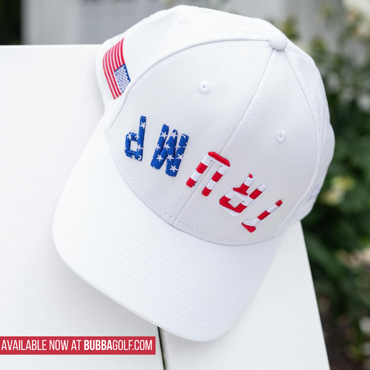 Trump USA White Strapback Hat