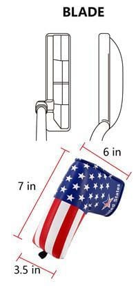 USA Flag Embroidered Blade Putter Cover by ReadyGOLF