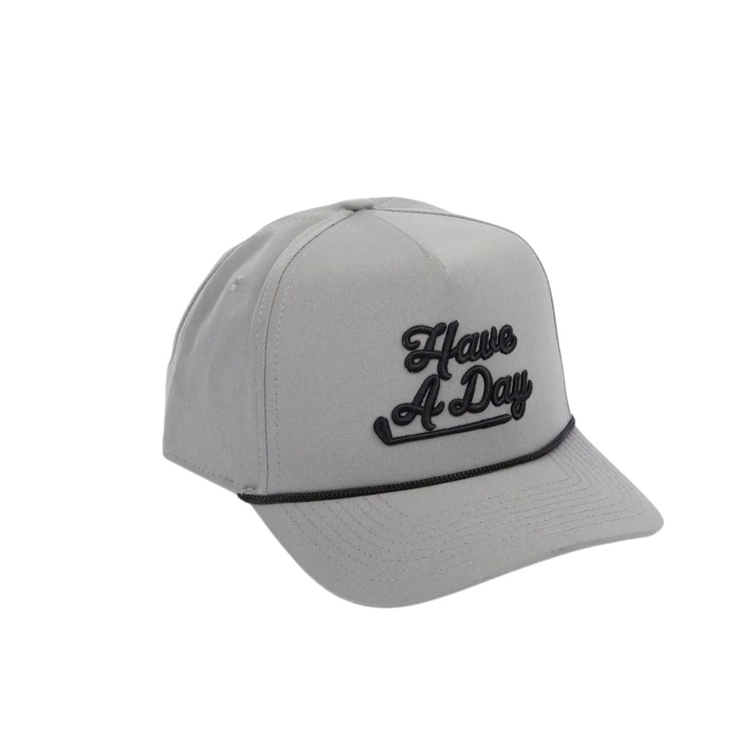 Have a Day Gray Rope Hat