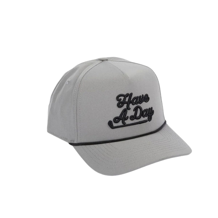 Have a Day Gray Rope Hat